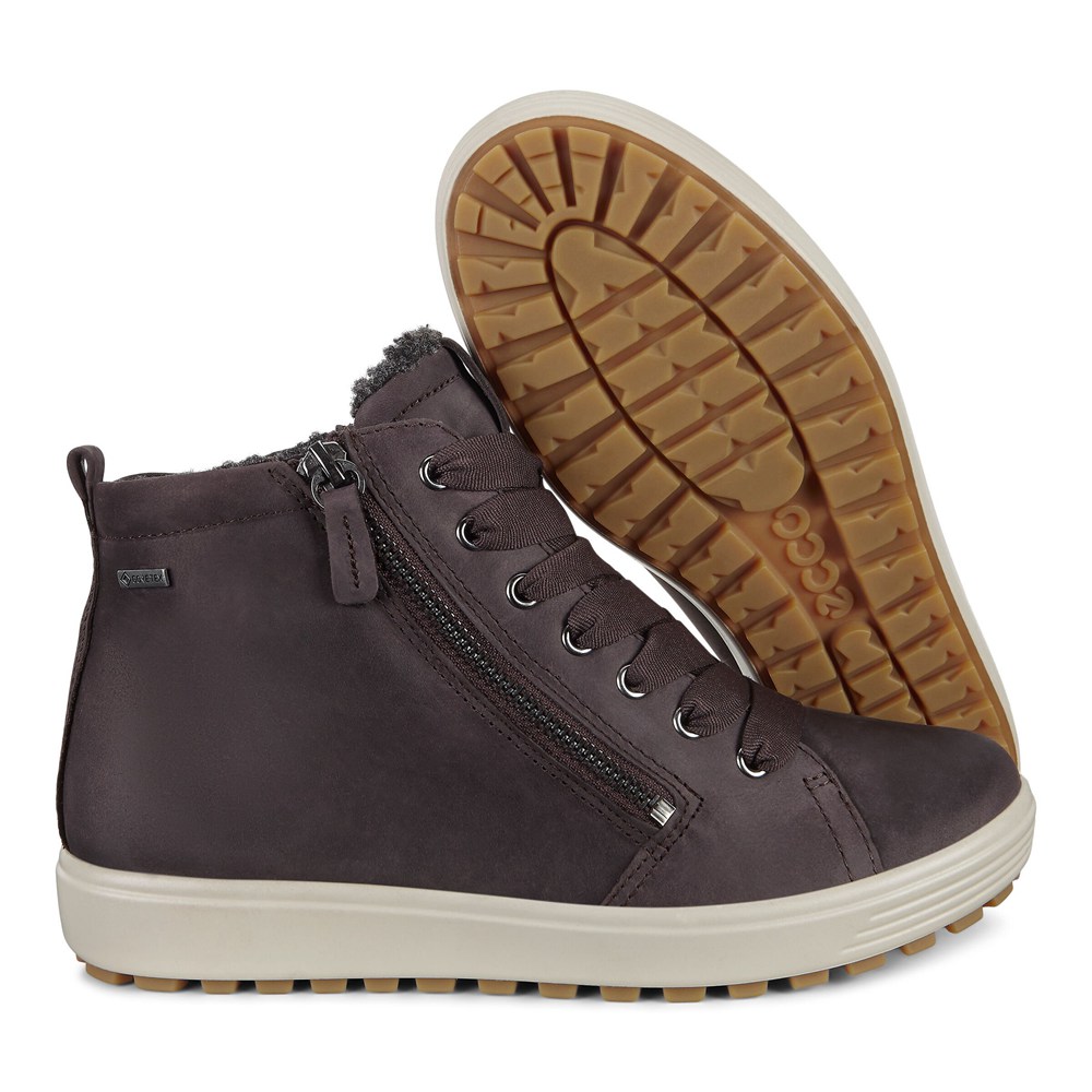 Tenis Mujer - ECCO Soft 7 Tred Gtx Hi - Grises Oscuro - TYB308549